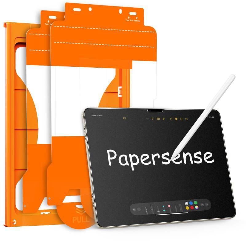 lot 73120 image: 2 Paper Screen Protector for iPad Air 13 Inch M4 2026M3 2025M2 2024 (8th7th6th Gen)��Matte-layer Glass Film with Dust-free Installation Tray, Anti-glare, Apple Pencil Support - Retail $28