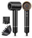 Companions High-Speed Ionic Hair Dryer, 150000 RPM Brushless Motor for 2-5 Min Fast Drying, Low Noise Blow Dryer Reduces Frizz & Heat Damage, Lightweight Hair Dryer with Diffuser & Nozzle - Retail: $80