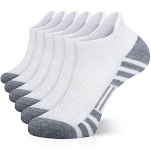 lot 1600 image: THREE PAIRS Airacker Ankle Athletic Running Socks Cushioned Breathable Low Cut Sports Tab Socks for Men and Women  - Retail $18