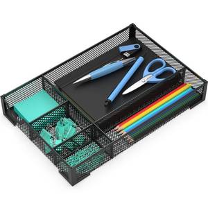 lot 1612 image: ITAYVAN Desk Drawer Organizer, Office Desk Organizer Tray with 5 Dividers, Pen Pencil Drawer Organizer for Office Supplies, Desktop, Bathroom, Kitchen, Makeup, Vanity - Retail $18
