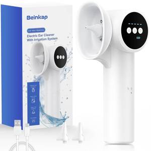 lot 1615 image: Upgraded Ear Wax Removal, Electric Ear Cleaner with Mild Drying, Safe & Gentle Automatic Ear Cleaner, Cleaning with Dual-Compartment Design, Electric Ear Wax Removal 5 Pressure Settings, IPX7, White - Retail $40