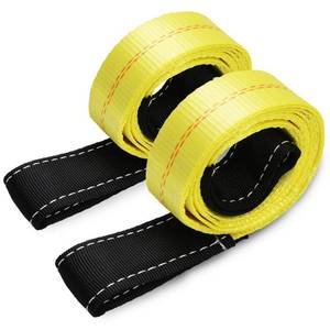 lot 1618 image: Trekassy 2 Pack 6 x 2 Lifting Sling Straps, 6ft Lifting Straps with 9,400 lbs Basket Rated Capacity, Heavy Duty Nylon Tree Saver Recovery Strap Web - Retail $16