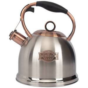 lot 1619 image: Whistling Stovetop Tea Kettle Food Grade Stainless Steel, Hot Water Fast to Boil for Stove Top-3.0Q - Retail $24