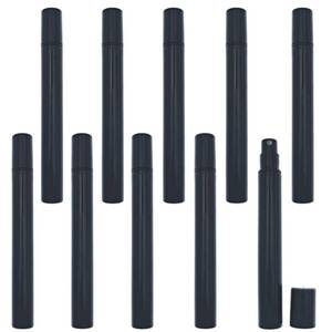lot 1620 image: RIKWOG 10pcs Mini Spray Bottles, 5ml Plastic Refillable Empty Fine Mist Perfume Bottles Portable Sample Spray Containers for Travel Party Cosmetic Makeup Tool, Black - Retail $669