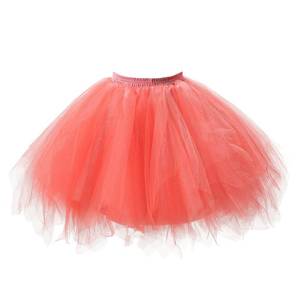 lot 1623 image: Honeystore Womens Short Vintage Ballet Bubble Puffy Tutu Petticoat Skirt Coral - Retail $23