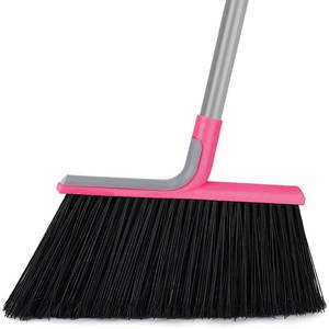 lot 1626 image: KeFanta Heavy Duty Outdoor Broom with 54.7 Long Handle, Pink - Retail $16