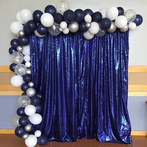 lot 1631 image: WISPET Navy Blue Sequin Backdrop Curtains 1 Panel 10FTx10FT Glitter Navy Blue Photo Backdrop Drapes Party Wedding Baby Shower Curtain Sparkle Photography Background Backdrop - Retail $52