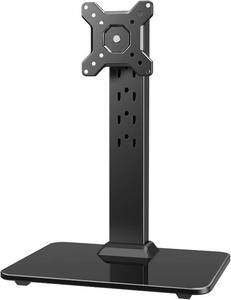 lot 1641 image: HUANUO Monitor Stand, Freestanding VESA Mount for 13 to 34 Inch Screens, Holds up to 44lbs, 5 Height Options, Swivel Desk Stand Riser With 360 Rotation, VESA 75x75mm100x100mm - Retail $22