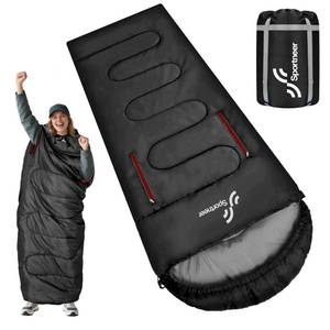 lot 1682 image: Sportneer Wearable Sleeping Bag for Adults & Kids �� Walkable with Arm Zippers, 4 Season Lightweight Portable, Compact for Camping, Hiking, Backpacking, Travel & Outdoor Events - Retail $26