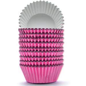 lot 1712 image: 200 Pcs Pink Foil Cupcake Liners Standard Baking Cups Muffin Paper Cases - Retail $10