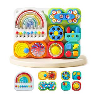 lot 1715 image: auby Busy Board 3.0 Detachable & Assemblable Toy for Toddlers 1 - Retail $40