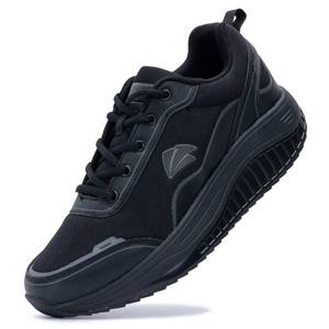 lot 1716 image: PRE OWNED ZF ZEFUHER Mens Walking Shoes with Arch Support Plantar Fasciitis Orthotic Tennis Sneakers for Foot Pain Relief Black US 11.5 - Retail $60