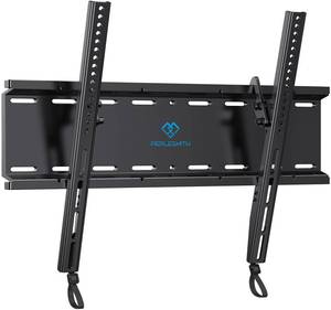 lot 1725 image: PERLESMITH Tilting TV Wall Mount Bracket Low Profile for Most 23-60 inch LED LCD OLED, Plasma Flat Screen TVs with VESA 400x400mm Weight up to 115lbs, Fits 16 Wood Stud - Retail $31