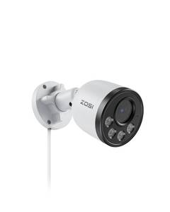 lot 1742 image: ZOSI ZG1804E 4MP Add-on Camera with Audio,Outdoor PoE Security Camera with Night Vision,Smart Human Detection,IP66 Weatherproof,Remote Access,Only Work with ZOSI PoE NVR System