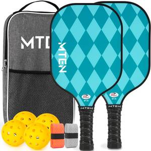 lot 1750 image: MTEN Pickleball Paddles Set of 2, USAPA Approved Rackets for Beginners & Pros - Retail $36
