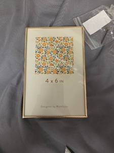 lot 1754 image: 4x6 Gold Picture Frame - Retail $0