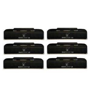 lot 1773 image: baKblade 1.0 Back Hair and Body Shaver Refill Replacement Cartridges. 4 Inch Extra-Wide Wet or Dry Disposable Razor Blades (6 Razors Included) - Retail $15