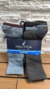 lot 19 image: Nautica 5 Pair Casual Crew Socks DRI-MOTION Mens Shoe Size 6-12.5
