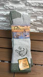 lot 29 image: Ducks Unlimited Merino Wool Blend Socks 2 Pair Large Olive