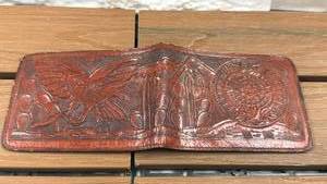 lot 51 image: Leather Wallet with Eagle and Decorative Medallion