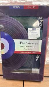 lot 53 image: Ben Sherman Cotton Stretch Boxer Briefs- 5 Pack XL