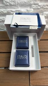 Italo Jewelry 3-Ring Wedding Set with Princess Cut Stones in Original Packaging. One ring shows 925