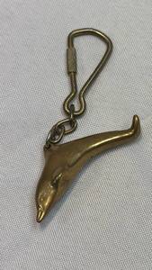 lot 94 image: Brass Dolphin Keychain with Carabiner