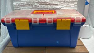 lot 115 image: Fishing Tackle Storage Organizer Combo  Toolbox w Accessories