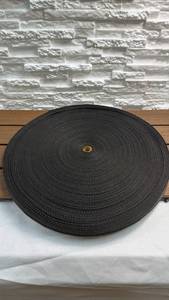 lot 123 image: 1 Black Woven Webbing Roll - 14.5 Diameter Continuous Length