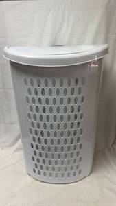 lot 127 image: Sterilite Ultra Wheeled Laundry Hamper Base S 1227FLABF White