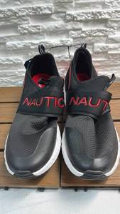 lot 140 image: Nautica Youth Athletic Shoes - Black Red & White - Size 11