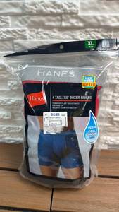 lot 142 image: Hanes 4 Tagless Boxer Briefs XL 40-42 ComfortFlex Waistband
