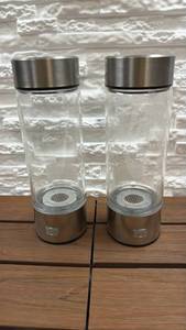 lot 152 image: Portable Hydrogen Water Bottle Generator 2-Pack with Stainless Steel Cap