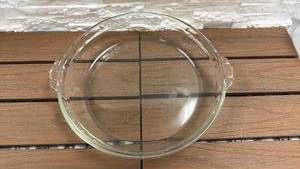 lot 160 image: Pyrex Clear Glass 9 Pie Plate with Handles