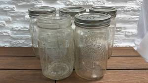 lot 176 image: Ball Wide Mouth 24 oz Canning Jars with Lids, 5 Count