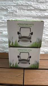 lot 177 image: Lot of 2 Sprouting Kits - Sprouting Lids & Stands  4-Piece Set