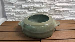 lot 204 image: Vintage Frankoma Pottery Bean Pot Covered Casserole Dish (Minus Lid)