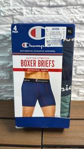lot 207 image: Champion Cotton Stretch Boxer Briefs 4-Pack XL Style 4ABBA2