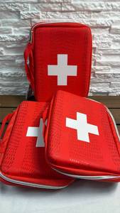 lot 251 image: First Aid Kit 3-Piece Set Red Medical Emergency Organizer (Organizers Only) 10x6