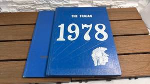 lot 297 image: The Trojan 1978 Yearbook Prescott High School Kansas & 1987 Christian Challenge High School