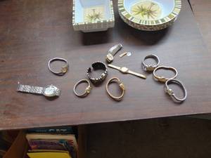 lot 3187 image: Misc. womens watches and miniature Japan hen