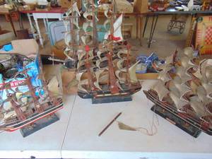 lot 3232 image: Wooden sailing ships