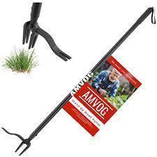 lot 10151 image: AMVOG 46 Stand-Up Weed Puller Tool - Reinforced Upgraded Version with Long Handle, Made of Aluminum Alloy Design, Roots Remover for Garden & Lawn Care, Easily Remove Weeds Without Bending