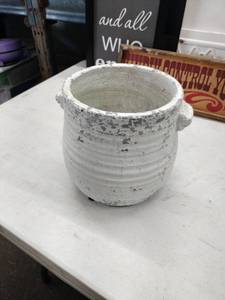 lot 24840 image: whitewashed ceramic pier pot