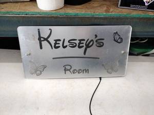 lot 24870 image: Custom Kelseys Room Disney Font LED Sign