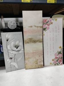 lot 24896 image: Set of 3 Canvas Wall Prints