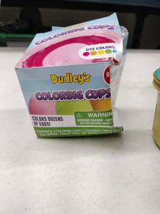 lot 24917 image: Dudleys Coloring Cups Egg Coloring Dip Cups