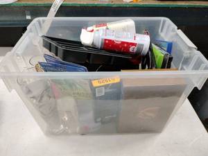 lot 24927 image: Tote of Miscellaneous Items