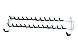 lot 24953 image: ClosetMaid 27-Hook Tie & Belt Rack, 2.38 D x 3.5 H x 15 W, White - 2 Pack