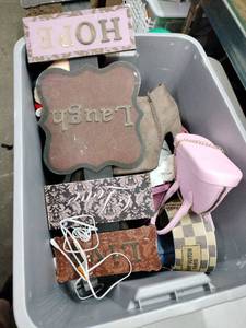 lot 24970 image: Tote of Miscellaneous Items
